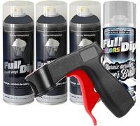 Full Dip SprayHYPER BLACK (ANTRACITE) Metallizzato Lucido, Confezione 3+1