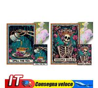 Full Embroidery Cotton Thread 11CT Print Halloween Cup Cross Stitch 50x70cm IT