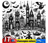 Full Embroidery Eco-cotton Thread 11CT Print Halloween Cabin Cross Stitch50x50cm