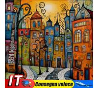 Full Embroidery Eco-cotton Thread 14CT Counted Houses Cross Stitch Kit40x40cm IT