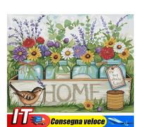 Full Embroidery Eco-cotton Thread 14CT Printed Bird Cross Stitch Kit Art 50x40cm
