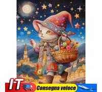 Full Embroidery Eco-cotton Thread 14CT Printed Cat Cross Stitch Kit Art 45x60cm