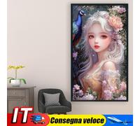 Full Embroidery Eco-cotton Thread 14CT Printed Girl Cross Stitch Kit Art 40x70cm