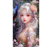 Full Embroidery Eco-cotton Thread 14CT Printed Girl Cross Stitch Kit Art IT