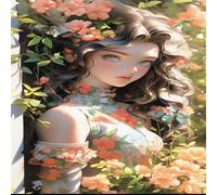 Full Embroidery Eco-cotton Thread 14CT Printed Girl Cross Stitch Kit Art IT