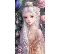 Full Embroidery Eco-cotton Thread 14CT Printed Girl Cross Stitch Kit Art IT