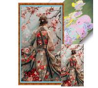 Full Embroidery Eco-cotton Thread 14CT Printed Girl Cross Stitch Kit Art IT