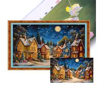 Full Embroidery Eco-cotton Thread 14CT Printed Landscape Cross Stitch Kit IT