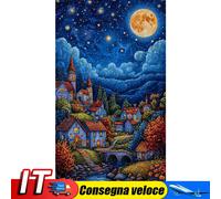 Full Embroidery Eco-cotton Thread 14CT Printed Scenery Cross Stitch Kit 45x60cm
