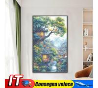 Full Embroidery Eco-cotton Thread 14CT Printed Scenery Cross Stitch Kit 70x120cm