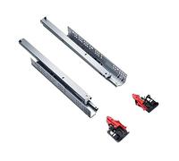 Full Exteon Der Slide Rail 50 cm Argento Tre Sezioni Nascosto Rimbalzo Hardware per Liscio Pull Out Perfetto per e Pelliccia
