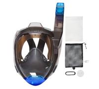 Full Face Snorkel, Anti-Fog Diving Shield, 9.06x11.46x13.94 Inches Anti-Leak Design, Comfortable Fit, 180° Panoramic Face-Cover for Women Men Adults Snorkeling Swimming