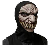 Full Head Halloween Costume Masque - Spooky Scream & Skeleton Headgear | Breathable Adult Construction, 38x23x2cm Dimensions, Horror Stage Design, For Themed Parties, Masquerade Balls & Photography