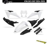 FULL KIT PLASTICHE UFO PLAST KTM EXC EXCF 2024-2025 BIANCO NERO COL.222