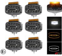 Full LED 10 " Ovale Notte Pois Luce Avvertimento X6 Bianco Ambra DRL Tetto