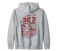 Full Marathon Runner 26.2 Stride Conquer Corsa Felpa con Cappuccio