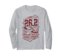 Full Marathon Runner 26.2 Stride Conquer Corsa Maglia a Manica
