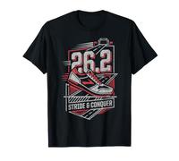 Full Marathon Runner 26.2 Stride Conquer Corsa Maglietta