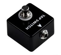 Full Metal Tap Tempo Switch Pedale per effetti chitarra, interruttore momentaneo da 1/4", design compatto e leggero per pedali di ritardo, facile controllo del ritmo per musicisti