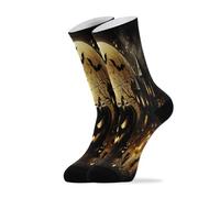 Full Moon Halloween Pumpkins Calzini Unisex Calzini Donna Morbidi Calze Per Hike Running Esterno 40Cm