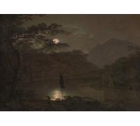 Full Moon Over Silent Lake Poster Trip Wall Art - 16x12/20x16/24x18/36x24