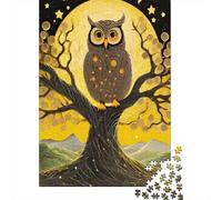 Full Moon Owl Puzzle Giochi 1000 Pezzi Per Adulti E Ragazzi Arte Interesting Puzzle Adulti Foto 1000pcs (75x50cm)