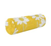 Full Moon - Supporto lombare in memory foam (prop1), piccolo cuscino rotondo sotto ginocchio, caviglia e piede, comfort - fiori gialli