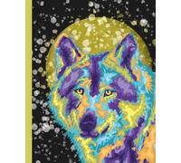 Full Moon Wolf Notebook: Full Moon Wolf Notebook Journal Diary Witchy Night Stars