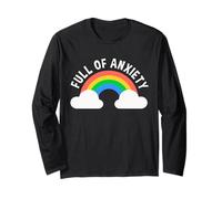 Full of Anxiety Anxiety Mental Health Design Maglia a Manica
