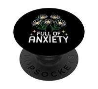 Full Of Anxiety Anxiety Mental Health Design PopSockets PopGrip Adesivo
