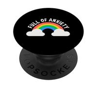Full Of Anxiety Anxiety Mental Health Design PopSockets PopGrip Adesivo