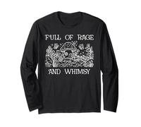 Full of Rage And Whimsy Boho Cottagecore Mushroom Whimsical Maglia a Manica