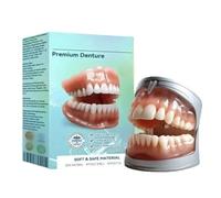 Full Set Dentures - Silicone Reline Denture Set, New Generation Flexible Full Denture Solution, Dentures False Teeth Set, Natural-Looking, Comfort-Fit, Silicone Denture For Men & Women (1)
