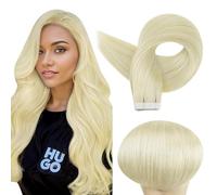 Full Shine Extension Capelli Veri Biadesivo Adesivo Invisibile Per Capelli Umani Veri 24 Pollici Lunghi Capelli Lisci Biondi Nastro In Extension Per Le Donne 50 G