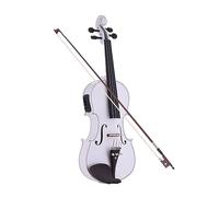 Full Size 4/4 Violino Elettrico Acustico Violino Corpo In Legno Massello Tastiera Pioli Cordiera Resto Spalla 4/4 Violino SET (Color : White)