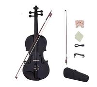 Full Size 4/4 Violino Elettrico Acustico Violino Corpo In Legno Massello Tastiera Pioli Cordiera Resto Spalla 4/4 Violino SET (Color : Bk)