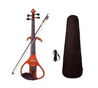 Full Size 4/4 Violino Elettrico Muto Corpo In Legno Massello 4/4 Violino Brazilwood Bow String Cavo Di Collegamento Ponte Custodia Per Il Trasporto