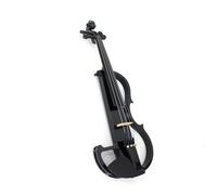 Full Size 4/4 Violino Violino Elettrico Silenzioso In Legno Massello Con Custodia Per Cuffie Raccordi Per Cavi Tre Colori Disponibili(Black)
