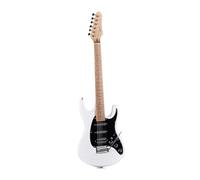 Full Size Chitarra Elettrica Amanti Della Musica Chitarra Elettrica Professionale SSH Con Corpo Solido In Legno Di Acero Regolabile 7 Corde(White)
