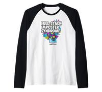Full-Stack Imposter Syndrome Funny Developer Coding Maglia con Maniche Raglan