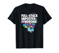 Full-Stack Imposter Syndrome Funny Developer Coding Maglietta