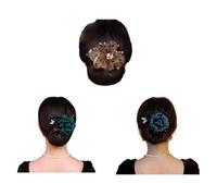 Full Star Flower Hair Accessories, Twist Hair Bun Maker, semplice aiuto per le donne, non tirare, non tirare, per eleganti acconciature alte in pochi secondi (3 pezzi)