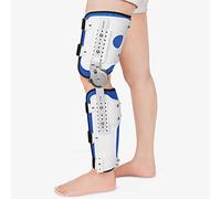 Full Support Adjustable Knee Joint Fixed Brace Hinge Splint Breathable Left And Right Leg Universal Lower Limb Brace for Postoperative Fixation (Blue One Size)