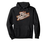 Full Throttle Racer Motivational Flames Fireman Drag Racing Felpa con Cappuccio