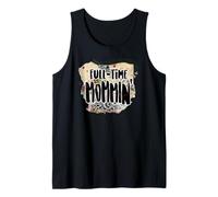 Full Time Mommin Colorful Retro Mom Quote Canotta