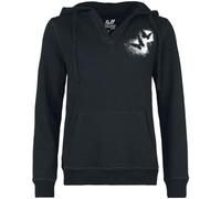 Full Volume by EMP Donna Felpa con Cappuccio Nera in Maglia fine XXL