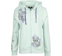 Full Volume by EMP Donna Giacca con Cappuccio Verde Menta con Farfalle M