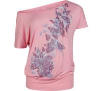 Full Volume by EMP Donna t-Shirt Rosa con Stampa Frontale di Farfalla M