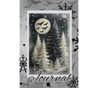Full Winter Moon | Gothic Dark Forest Full Moon Bats Journal: 6 x 9, 140 - pages