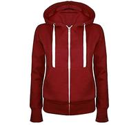 Full Zip Felpa da donna in cotone con cappuccio, giacca mezza stagione, in tinta unita, giacca sportiva, per gli allenamenti, giacca leggera in stile college
